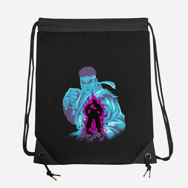 Fighting The Demon-None-Drawstring-Bag-spoilerinc