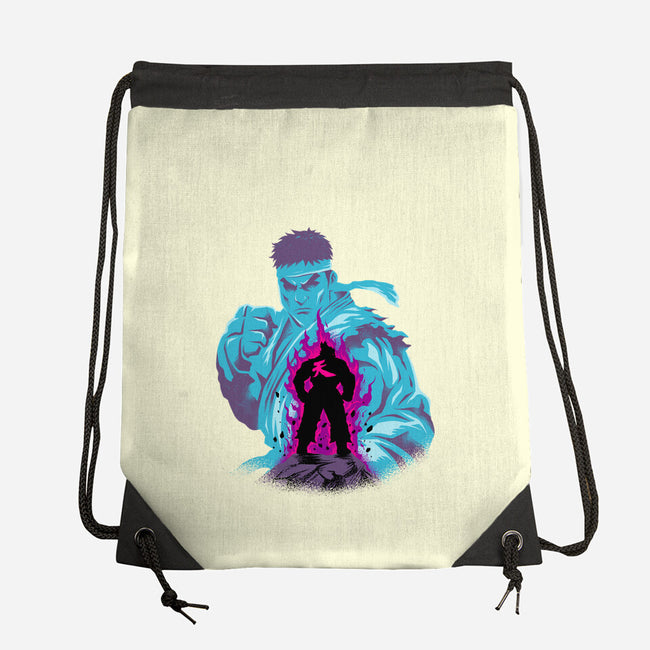 Fighting The Demon-None-Drawstring-Bag-spoilerinc