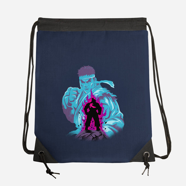 Fighting The Demon-None-Drawstring-Bag-spoilerinc