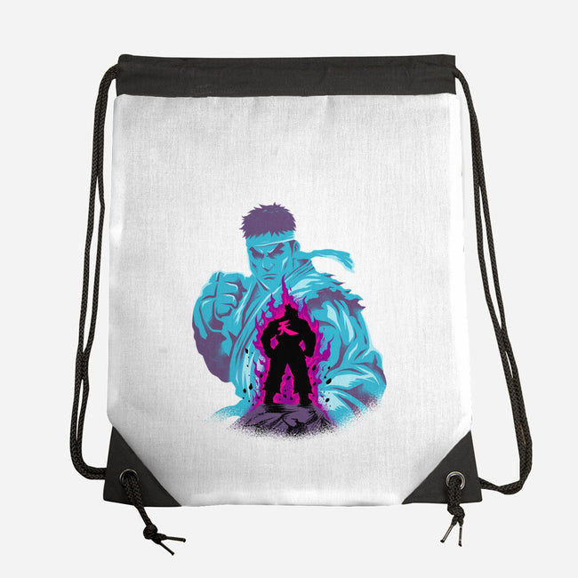 Fighting The Demon-None-Drawstring-Bag-spoilerinc