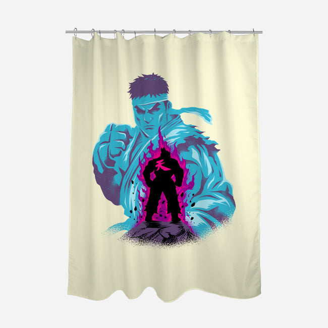 Fighting The Demon-None-Polyester-Shower Curtain-spoilerinc