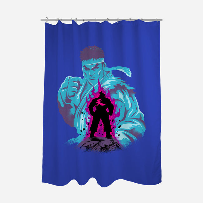 Fighting The Demon-None-Polyester-Shower Curtain-spoilerinc