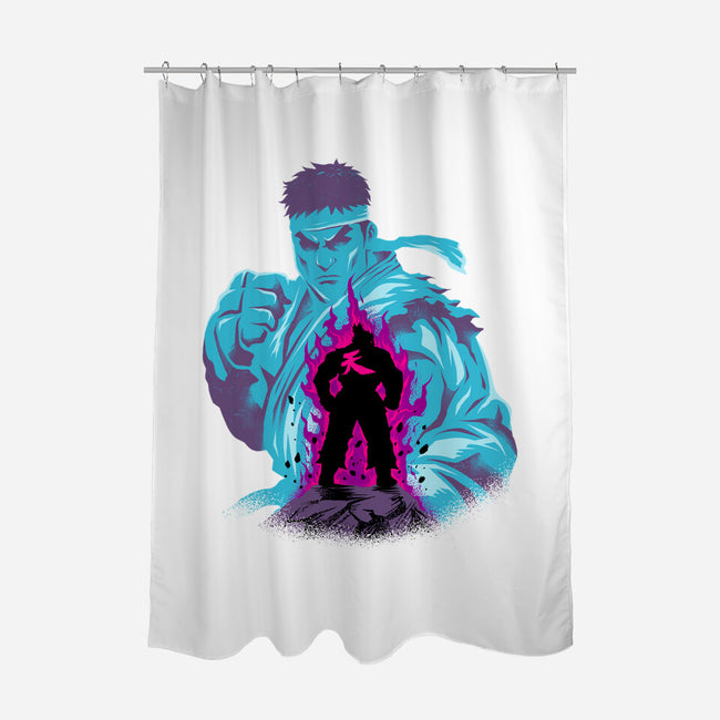 Fighting The Demon-None-Polyester-Shower Curtain-spoilerinc