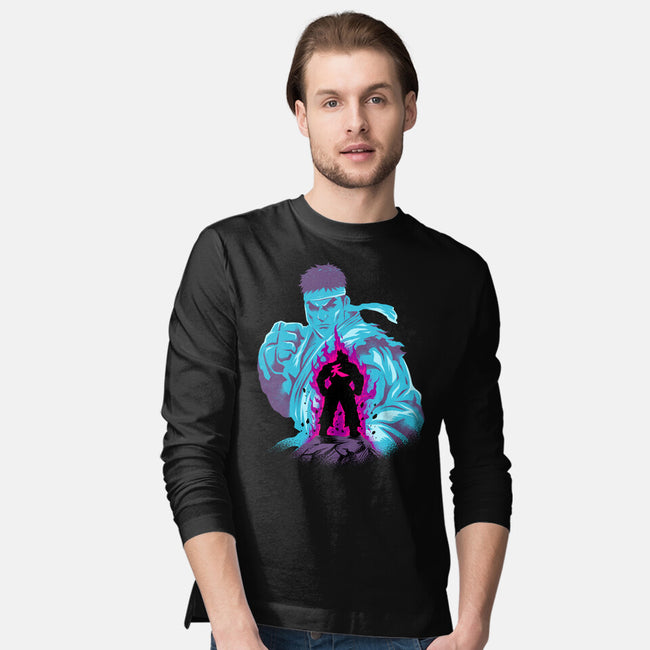 Fighting The Demon-Mens-Long Sleeved-Tee-spoilerinc