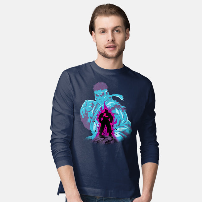 Fighting The Demon-Mens-Long Sleeved-Tee-spoilerinc