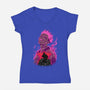 Curse Of Evil-Womens-V-Neck-Tee-spoilerinc