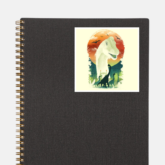 Ukiyo Brachiosaurus-None-Glossy-Sticker-dandingeroz