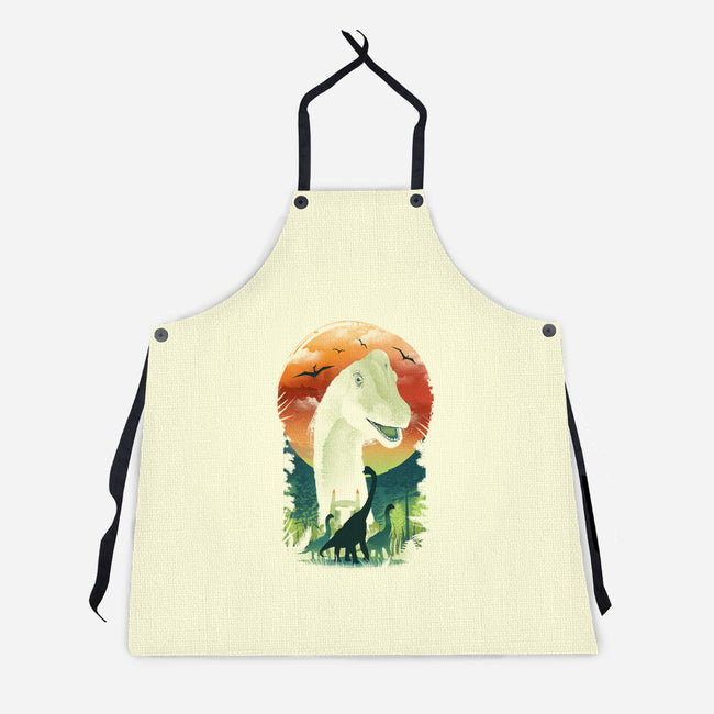 Ukiyo Brachiosaurus-Unisex-Kitchen-Apron-dandingeroz