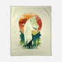 Ukiyo Brachiosaurus-None-Fleece-Blanket-dandingeroz