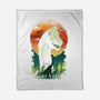 Ukiyo Brachiosaurus-None-Fleece-Blanket-dandingeroz
