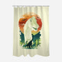 Ukiyo Brachiosaurus-None-Polyester-Shower Curtain-dandingeroz