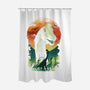 Ukiyo Brachiosaurus-None-Polyester-Shower Curtain-dandingeroz