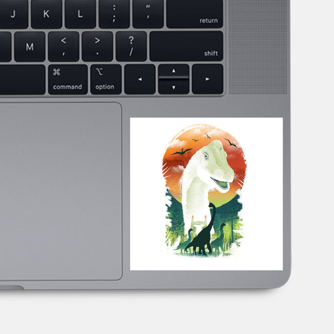 Ukiyo Brachiosaurus-None-Glossy-Sticker-dandingeroz