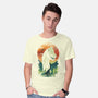 Ukiyo Brachiosaurus-Mens-Basic-Tee-dandingeroz