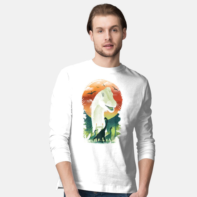 Ukiyo Brachiosaurus-Mens-Long Sleeved-Tee-dandingeroz