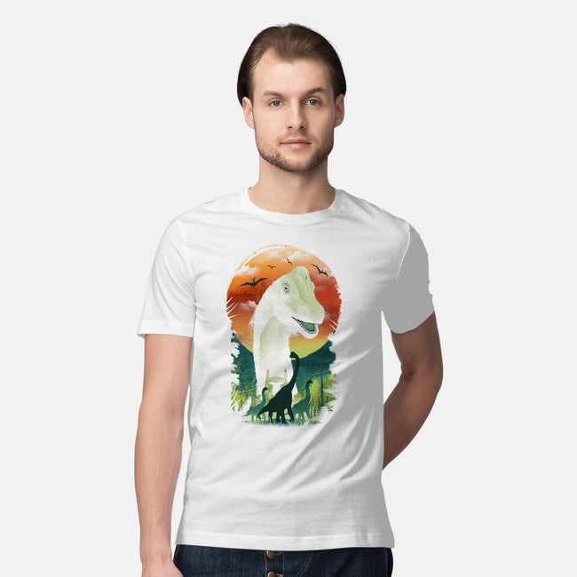 Ukiyo Brachiosaurus-Mens-Premium-Tee-dandingeroz
