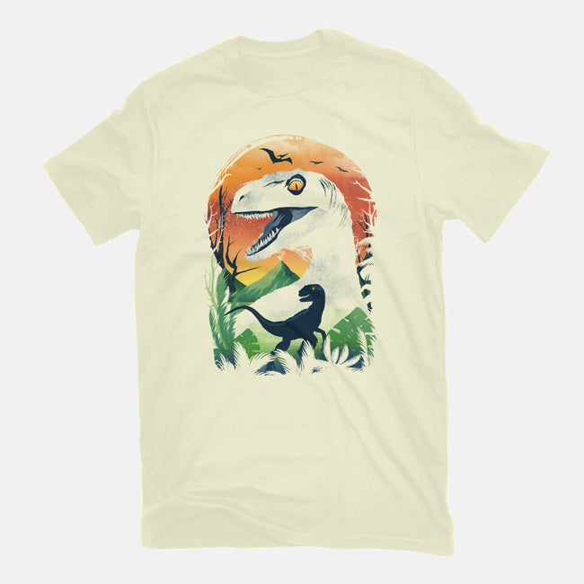 Ukiyo Velociraptor-Mens-Premium-Tee-dandingeroz