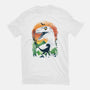 Ukiyo Velociraptor-Womens-Fitted-Tee-dandingeroz