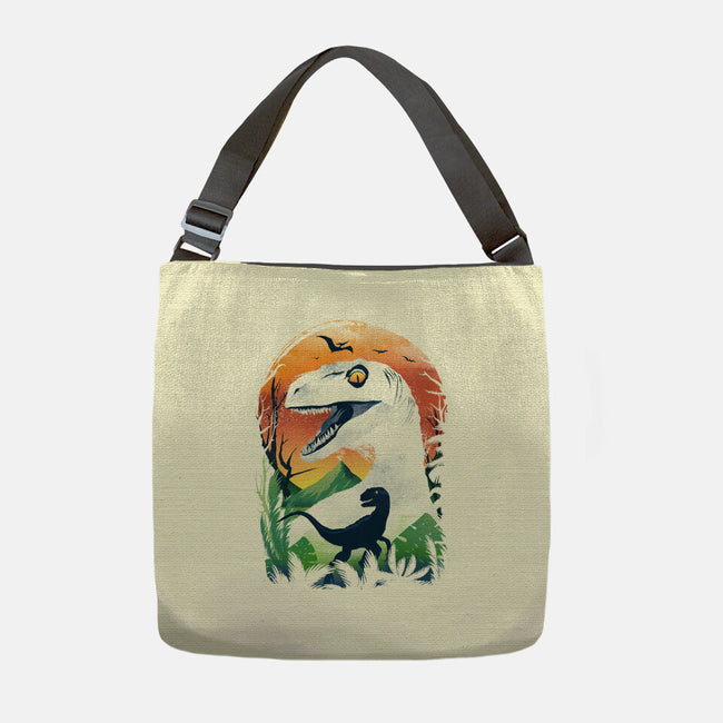 Ukiyo Velociraptor-None-Adjustable Tote-Bag-dandingeroz