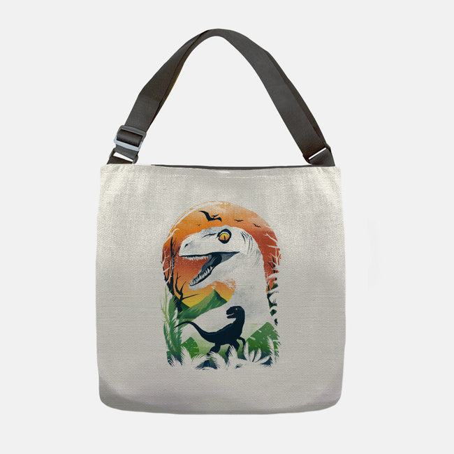 Ukiyo Velociraptor-None-Adjustable Tote-Bag-dandingeroz