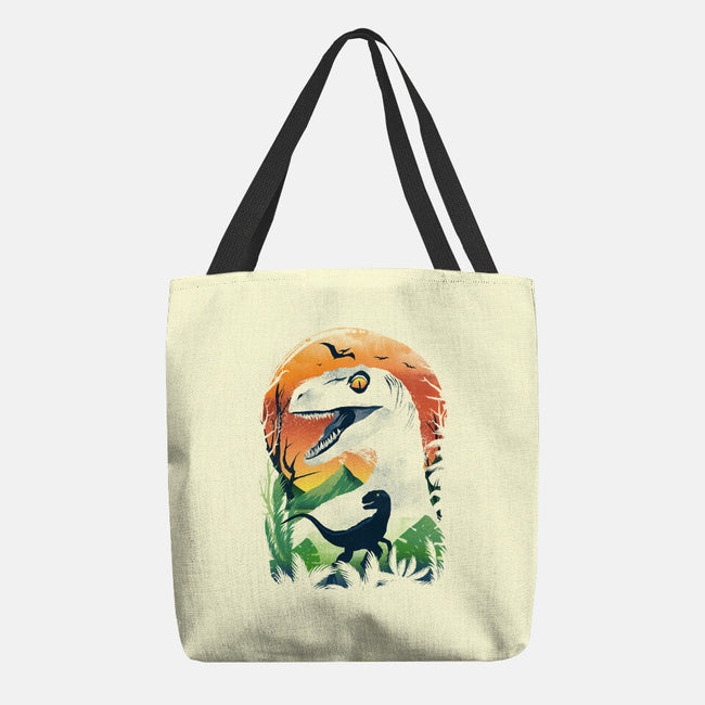 Ukiyo Velociraptor-None-Basic Tote-Bag-dandingeroz