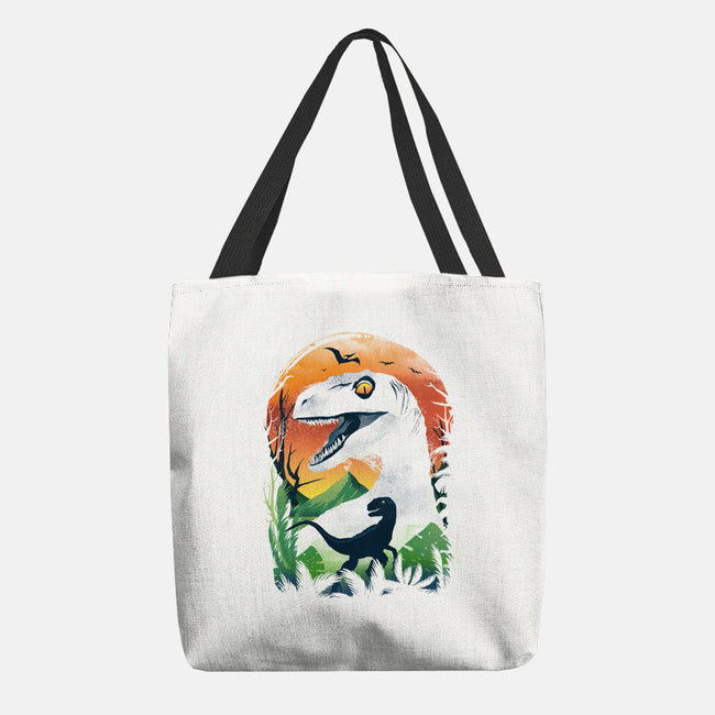 Ukiyo Velociraptor-None-Basic Tote-Bag-dandingeroz