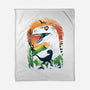 Ukiyo Velociraptor-None-Fleece-Blanket-dandingeroz