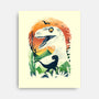 Ukiyo Velociraptor-None-Stretched-Canvas-dandingeroz