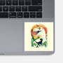 Ukiyo Velociraptor-None-Glossy-Sticker-dandingeroz