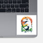 Ukiyo Velociraptor-None-Glossy-Sticker-dandingeroz