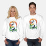 Ukiyo Velociraptor-Unisex-Crew Neck-Sweatshirt-dandingeroz