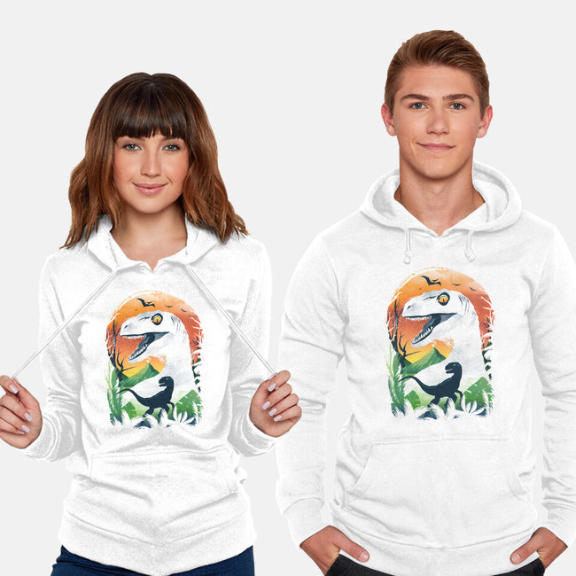 Ukiyo Velociraptor-Unisex-Pullover-Sweatshirt-dandingeroz