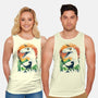 Ukiyo Velociraptor-Unisex-Basic-Tank-dandingeroz