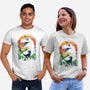 Ukiyo Velociraptor-Unisex-Basic-Tee-dandingeroz