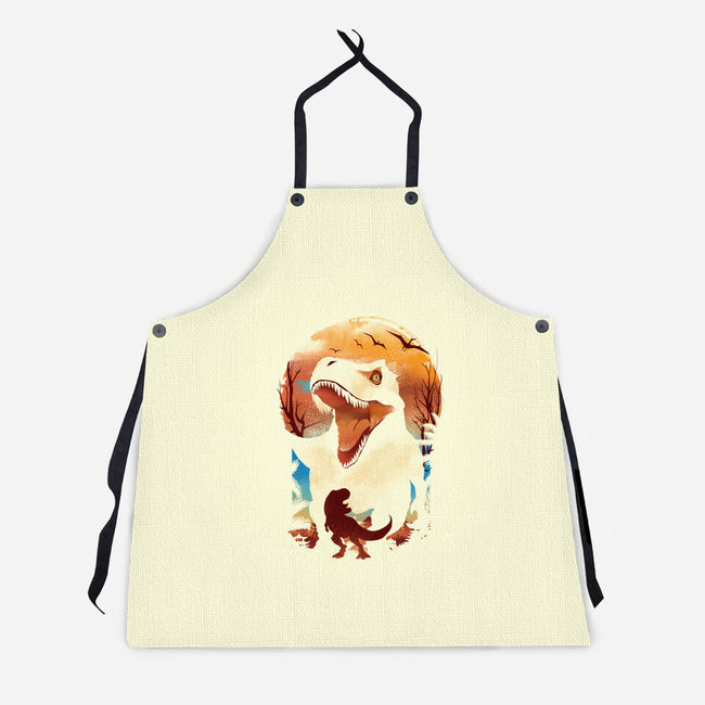 Ukiyo T-Rex-Unisex-Kitchen-Apron-dandingeroz