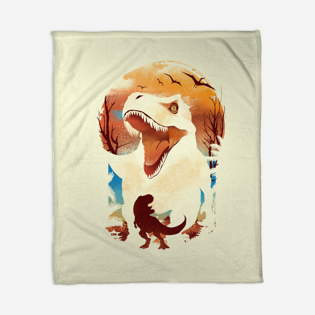 Ukiyo T-Rex-None-Fleece-Blanket-dandingeroz