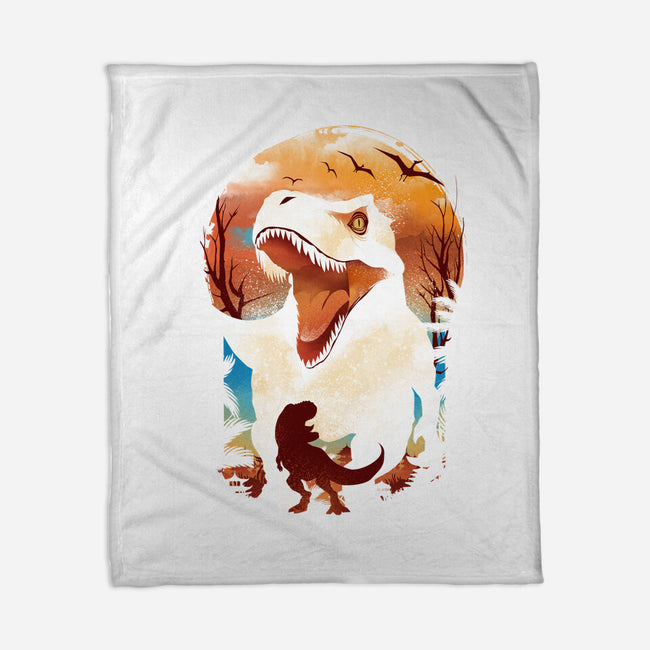 Ukiyo T-Rex-None-Fleece-Blanket-dandingeroz