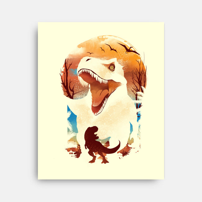 Ukiyo T-Rex-None-Stretched-Canvas-dandingeroz