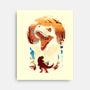Ukiyo T-Rex-None-Stretched-Canvas-dandingeroz