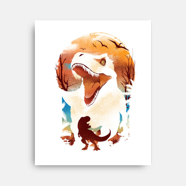 Ukiyo T-Rex-None-Stretched-Canvas-dandingeroz
