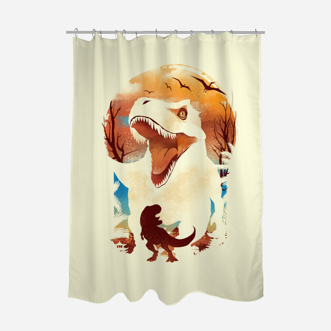 Ukiyo T-Rex-None-Polyester-Shower Curtain-dandingeroz