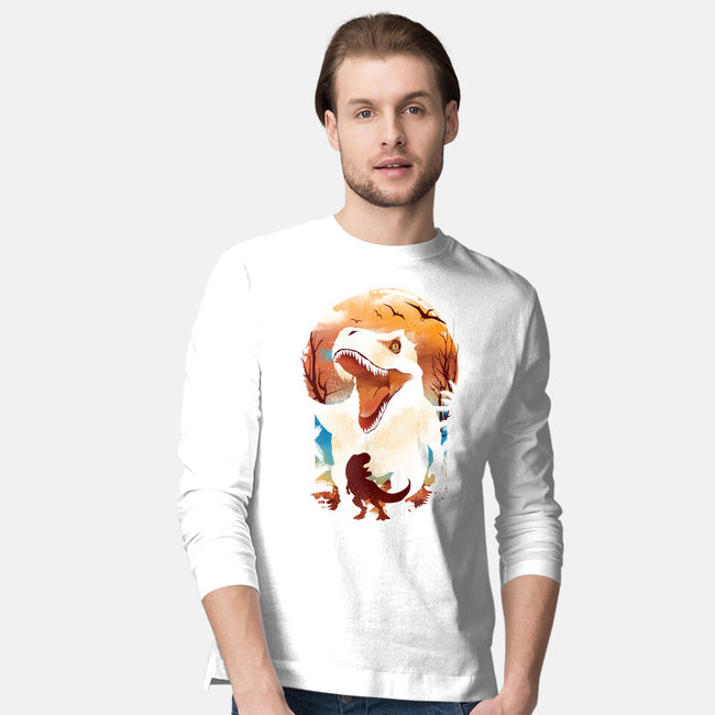 Ukiyo T-Rex-Mens-Long Sleeved-Tee-dandingeroz