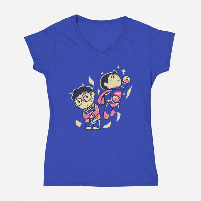 Dynamic Identities-Womens-V-Neck-Tee-naomori