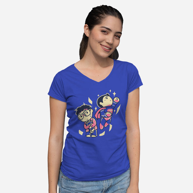 Dynamic Identities-Womens-V-Neck-Tee-naomori