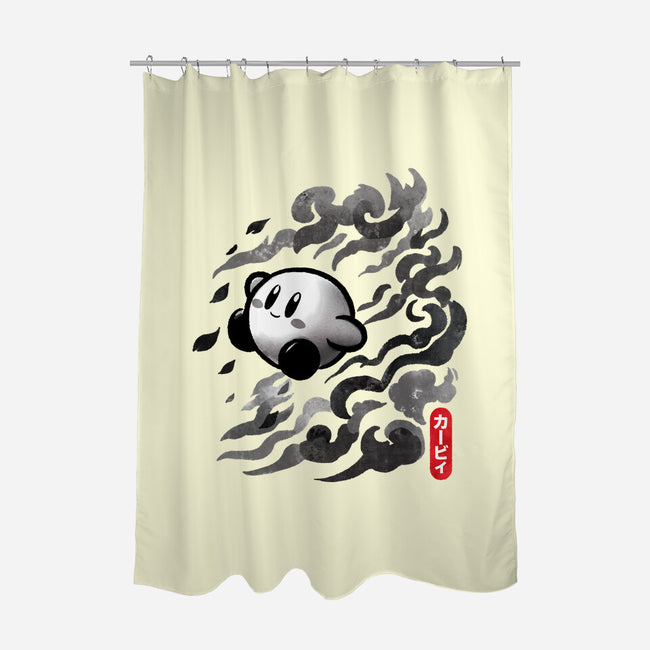 Sumi-E Puff-None-Polyester-Shower Curtain-fanfreak1