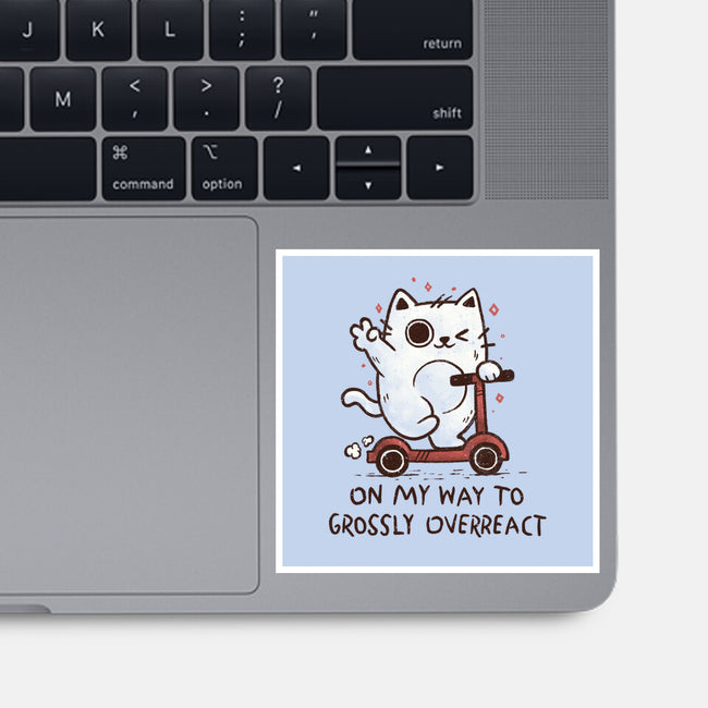 On My Way To Grossly Overreact-None-Glossy-Sticker-koalastudio