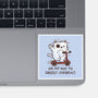 On My Way To Grossly Overreact-None-Glossy-Sticker-koalastudio
