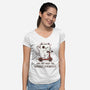 On My Way To Grossly Overreact-Womens-V-Neck-Tee-koalastudio