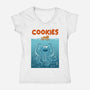 Cookie Attack-Womens-V-Neck-Tee-erion_designs