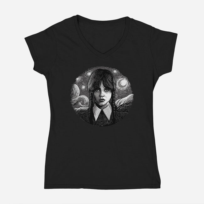 Paint It Black-Womens-V-Neck-Tee-daobiwan